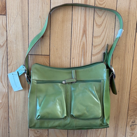 Worthington Handbags - Vintage Worthington Olive Green Genuine Leather Shoulder Bag